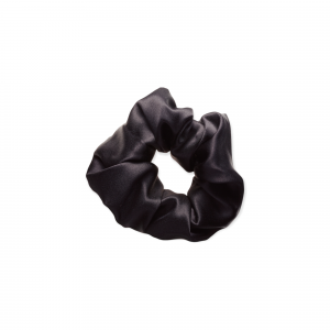 Black Mulberry Silk Scrunchie