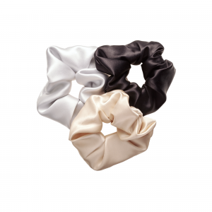 Black Mulberry Silk Scrunchie